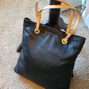 Michael Kors Black leather hand bag